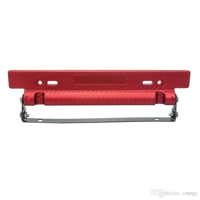Buy RedCarbon Fiber Adjustable Rotating Number Plate Auto License