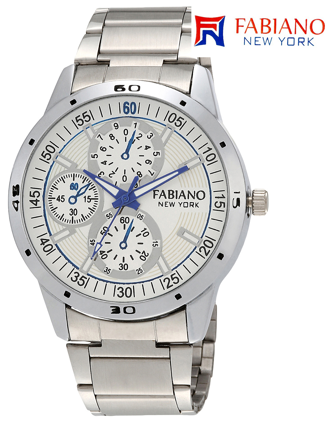 Buy Fabiano Nifty Silver And White Analog Mens Boys Formal Wrist Watch