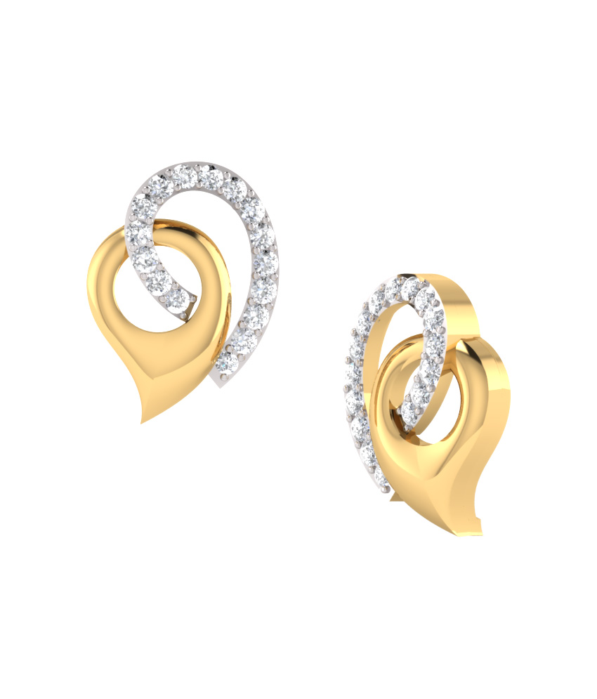 Shop Mani Jewel 92.5AG & 0.14 cts Certified Diamond Earrings (Design 1 ...