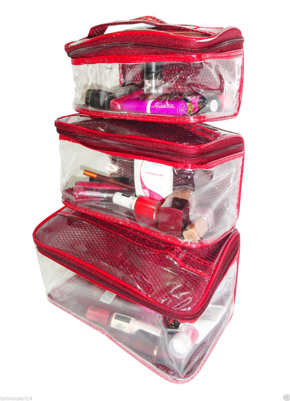 Buy Atorakushon set of 3 Jewellery Jewelry Makeup Kit Vanity pouch Case