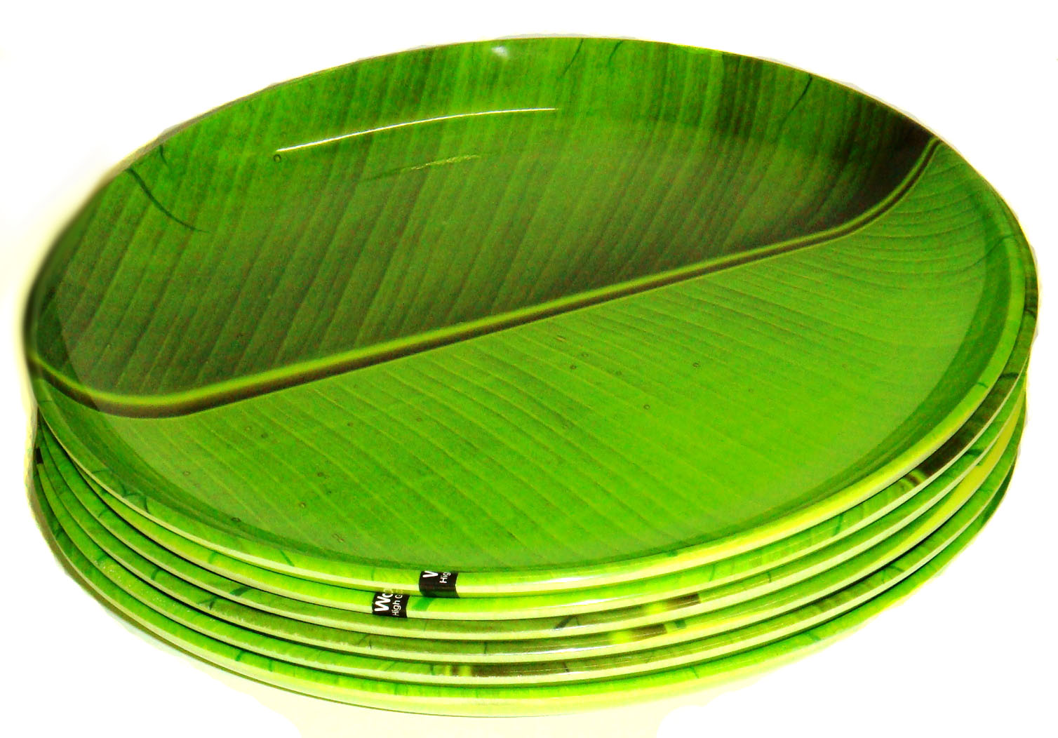 Buy Wood kemp 6pc melamine banana leaf dinner plate set 12 inch Online