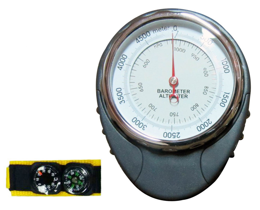 NEW HTC ANALOG BAROMETER ALTIMETER AL7000 WITH TEMPERATURE & COMPASS