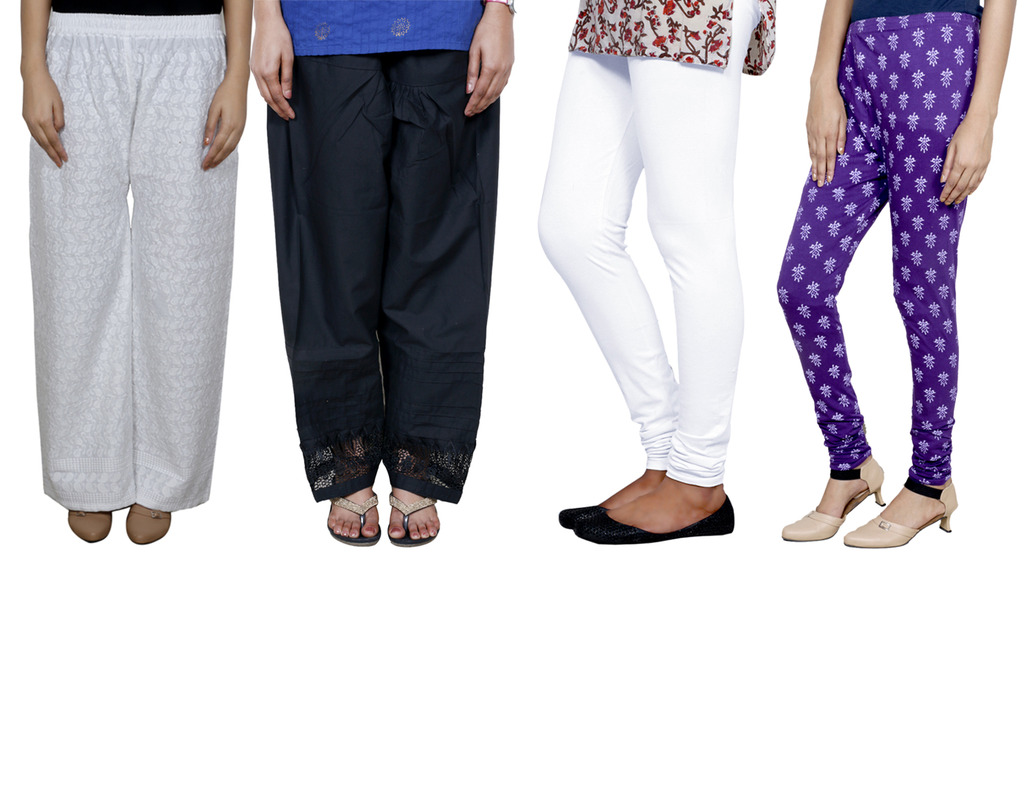 Buy Indistar Women Combo Pack offer Chikan Palazzo, Salwar, Legging ...