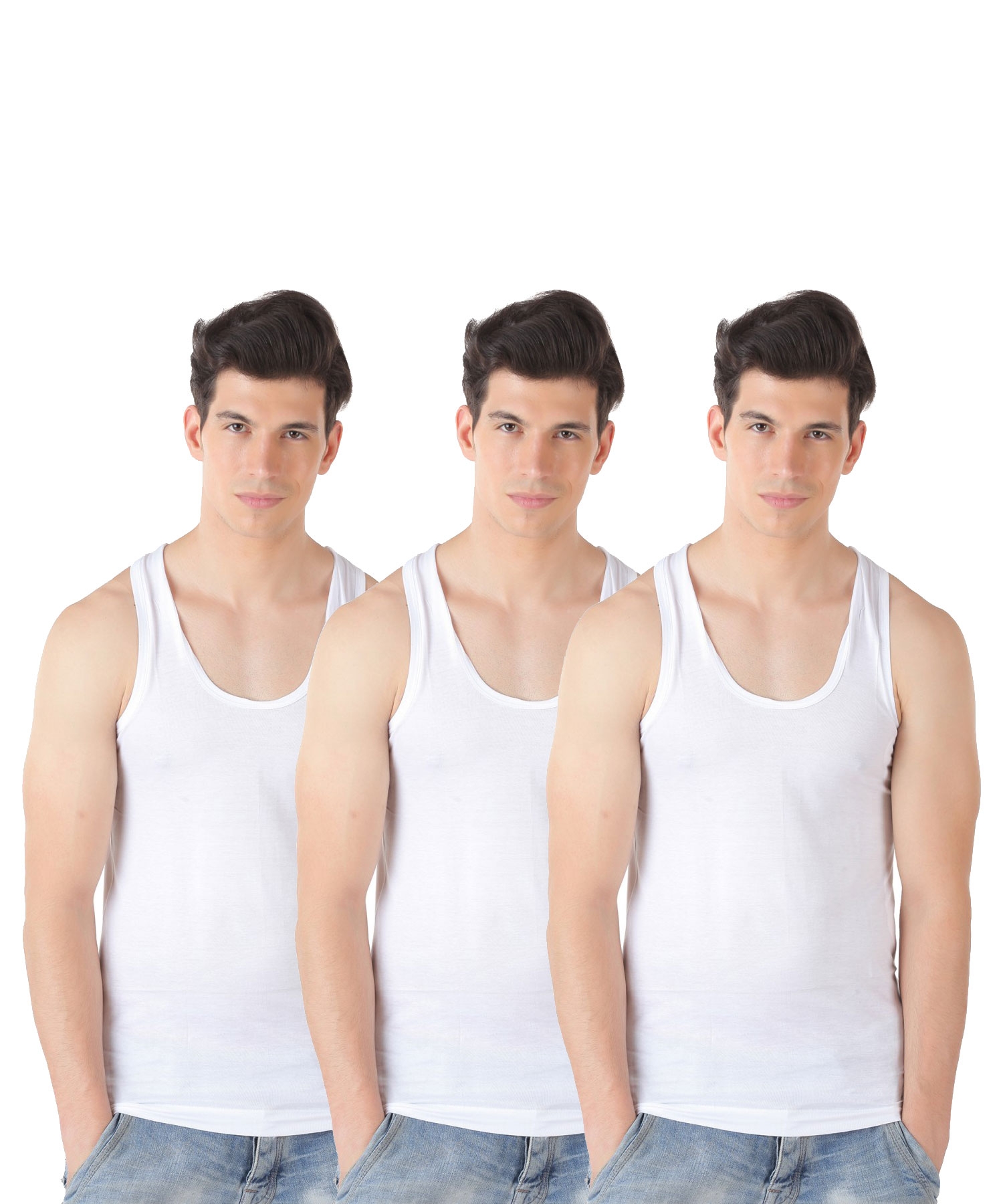 Buy TT Garments Titanic White Cut Sleeve Vest Pack of 3 Online @ ₹231 ...