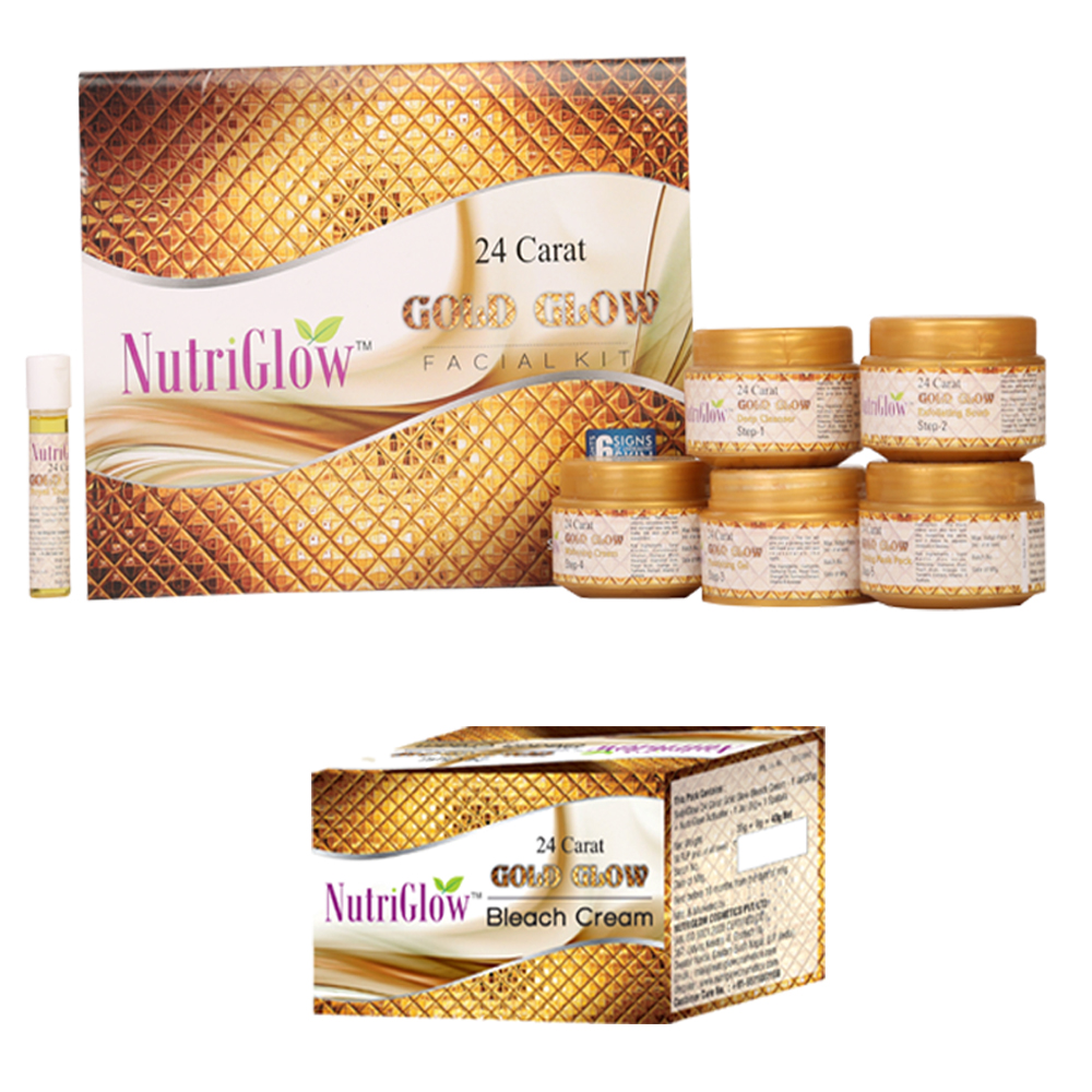 Buy Nutriglow 24 Carat Gold Creams and Moisturisers Glow Facial Kit
