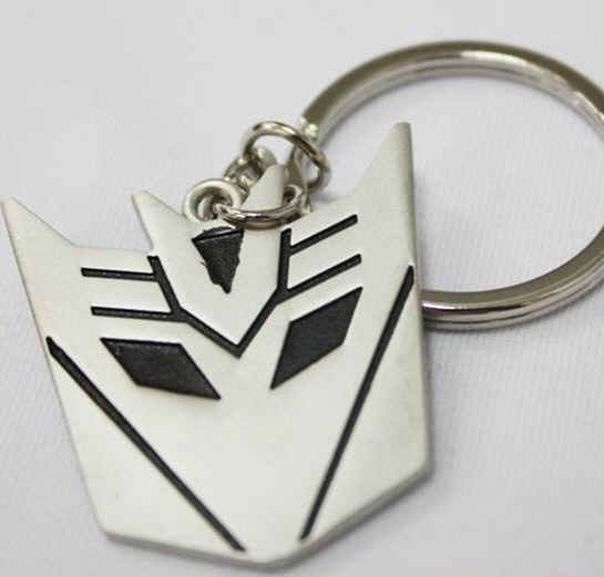 Transformers Autobot and Decepticon Metal Silver Keychain Pair [ 2set
