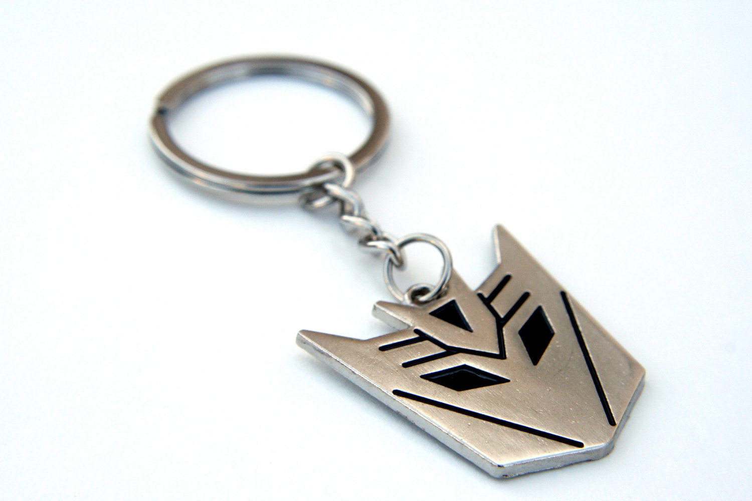 Transformers Autobot and Decepticon Metal Silver Keychain Pair [ 2set