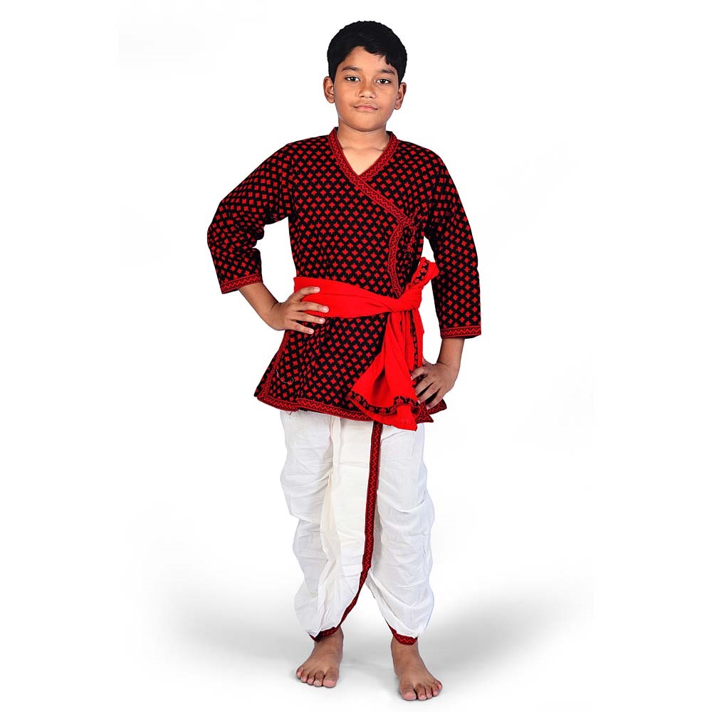 Buy Rajasthani Design Pure Cotton Dhoti Angrakha Set 207C-30 Online ...
