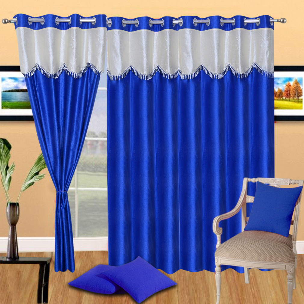 Buy Panipat Textile Hub PURPLE 4U Polyster Eyelet Door Curtains set of