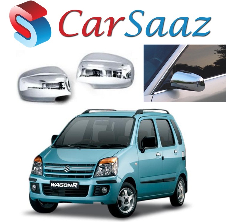 Buy Carsaaz Side Mirror Cover Chrome For Maruti suzuki Wagon R (type2
