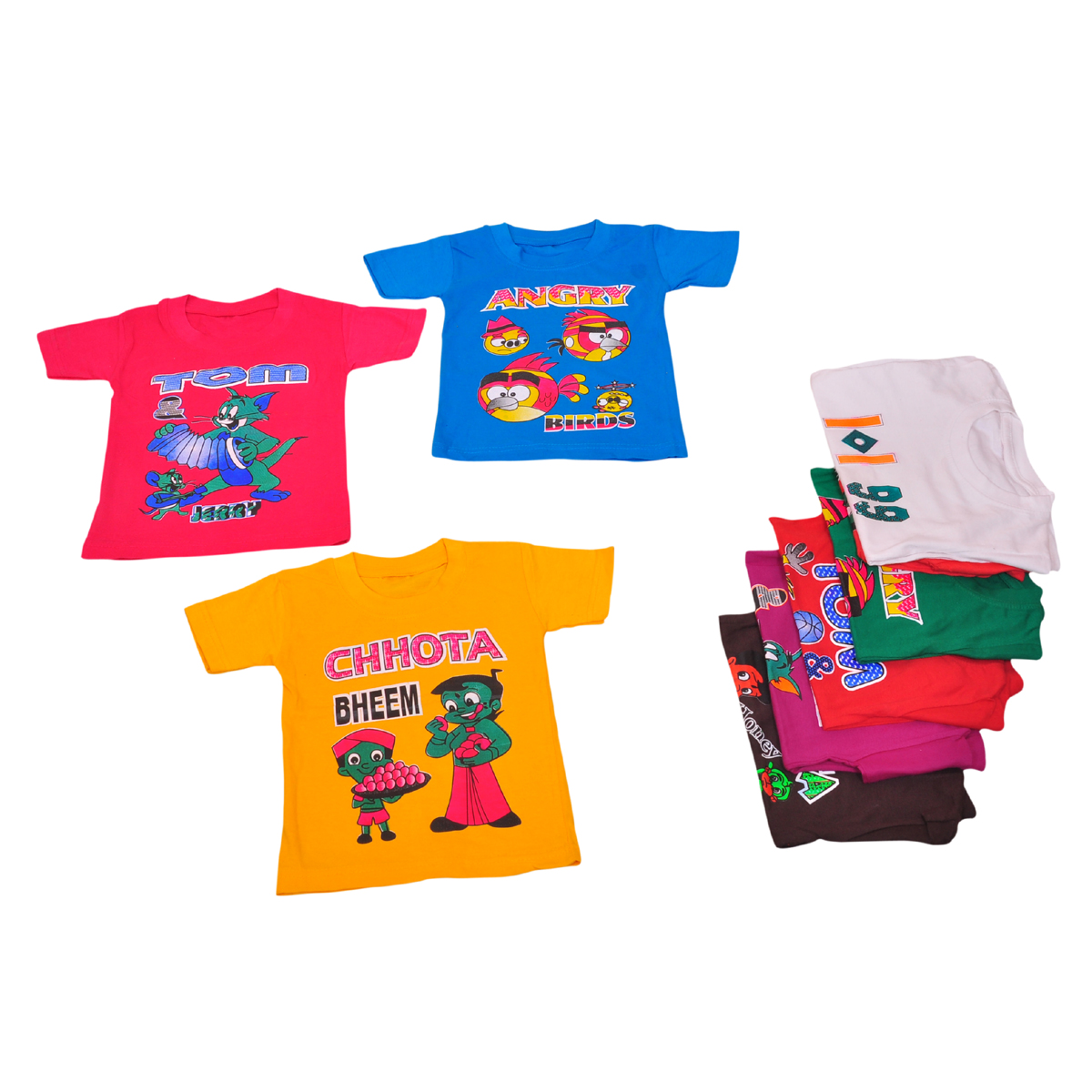 Kids Printed Tshirts Combo - Pure Hosiery -Pack Of 3