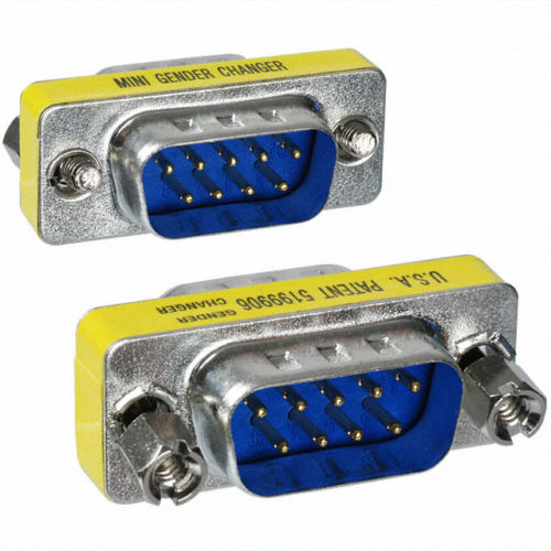 Buy 9 Pin RS232 DB9 Male to Male Serial Cable Gender Changer Coupler