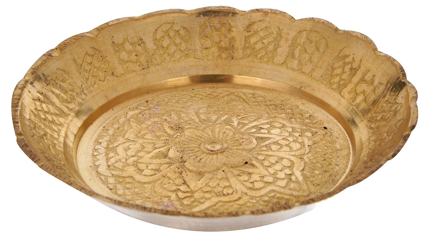 Buy Rathod Brass Kanchu Plate (8 cm, Golden) Online @ ₹359 from ShopClues