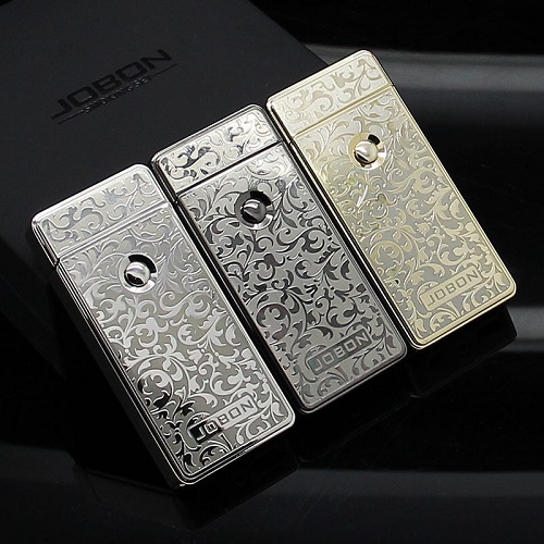 Buy JOBON Luxury Electronic Arc Rechargeable Cigarette Lighter SILVER