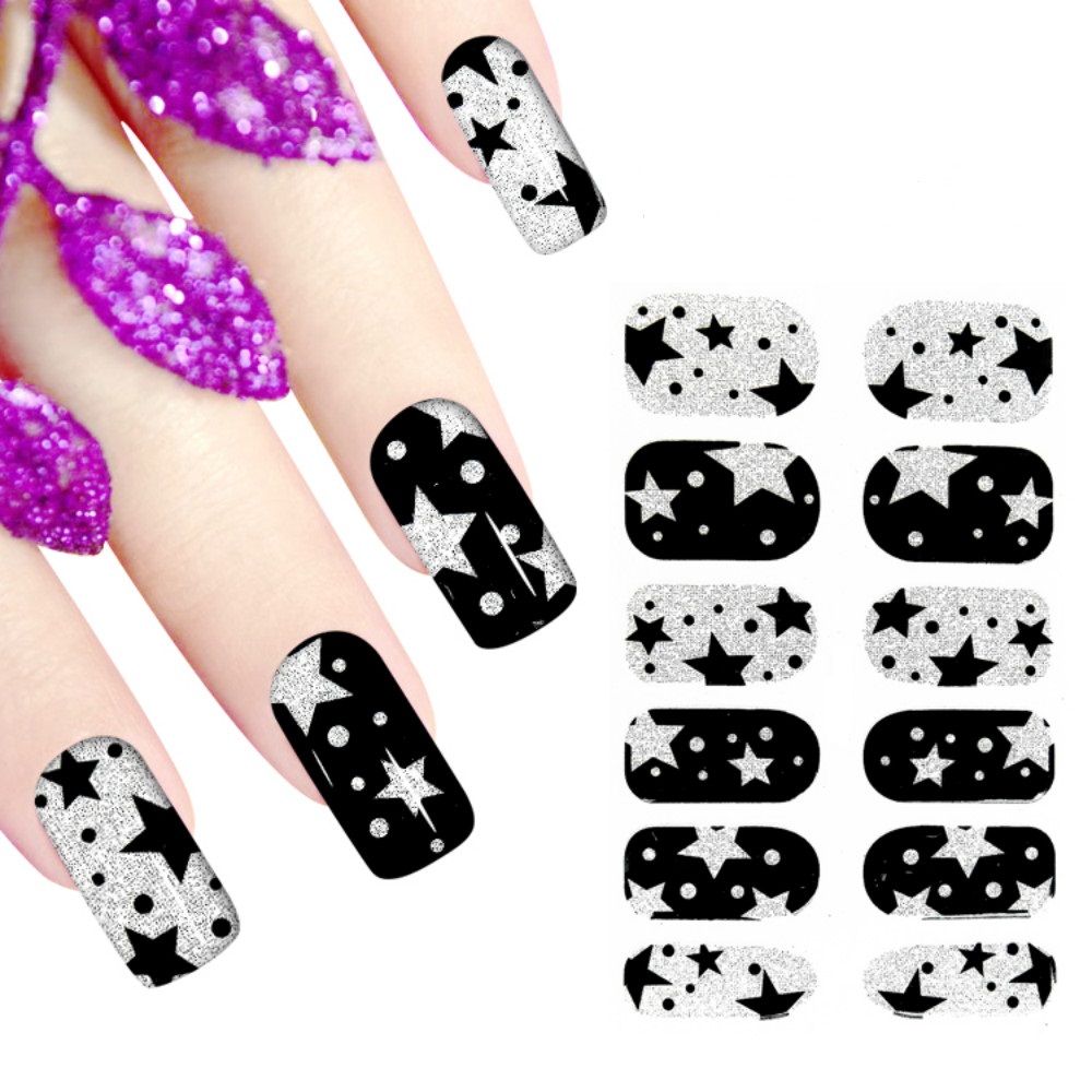 Buy Looks United 5 Sheets Self Adhesive pre Designed Nail Art Stickers