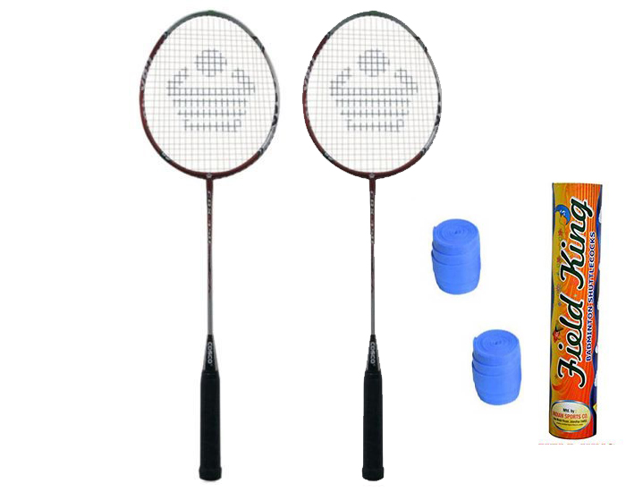 Buy Cosco CBX450 Badminton Kit ( 2 Racket, 2 Grip and Field King