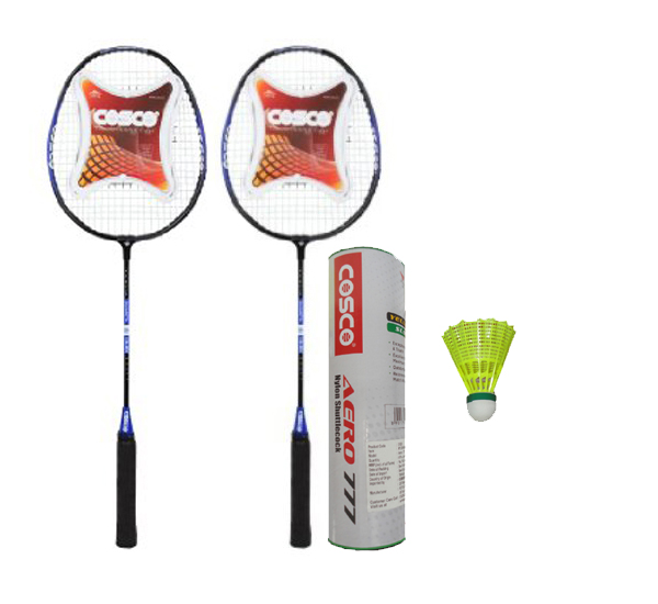 Buy Cosco CB89 Badminton Racket Pair With Aero 777 Nylon Shuttle Cock