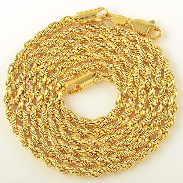 18Ct Pure Gold Coated Chain For Men