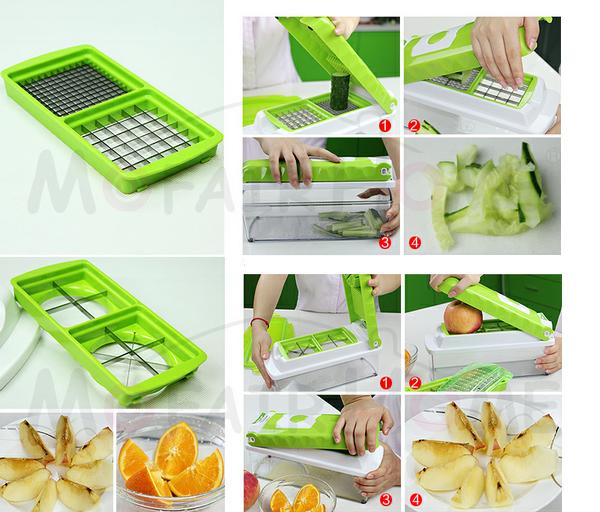 Multi Chopper Vegetable Cutter Fruit Slicer Peeler Nicer Dicer Plus