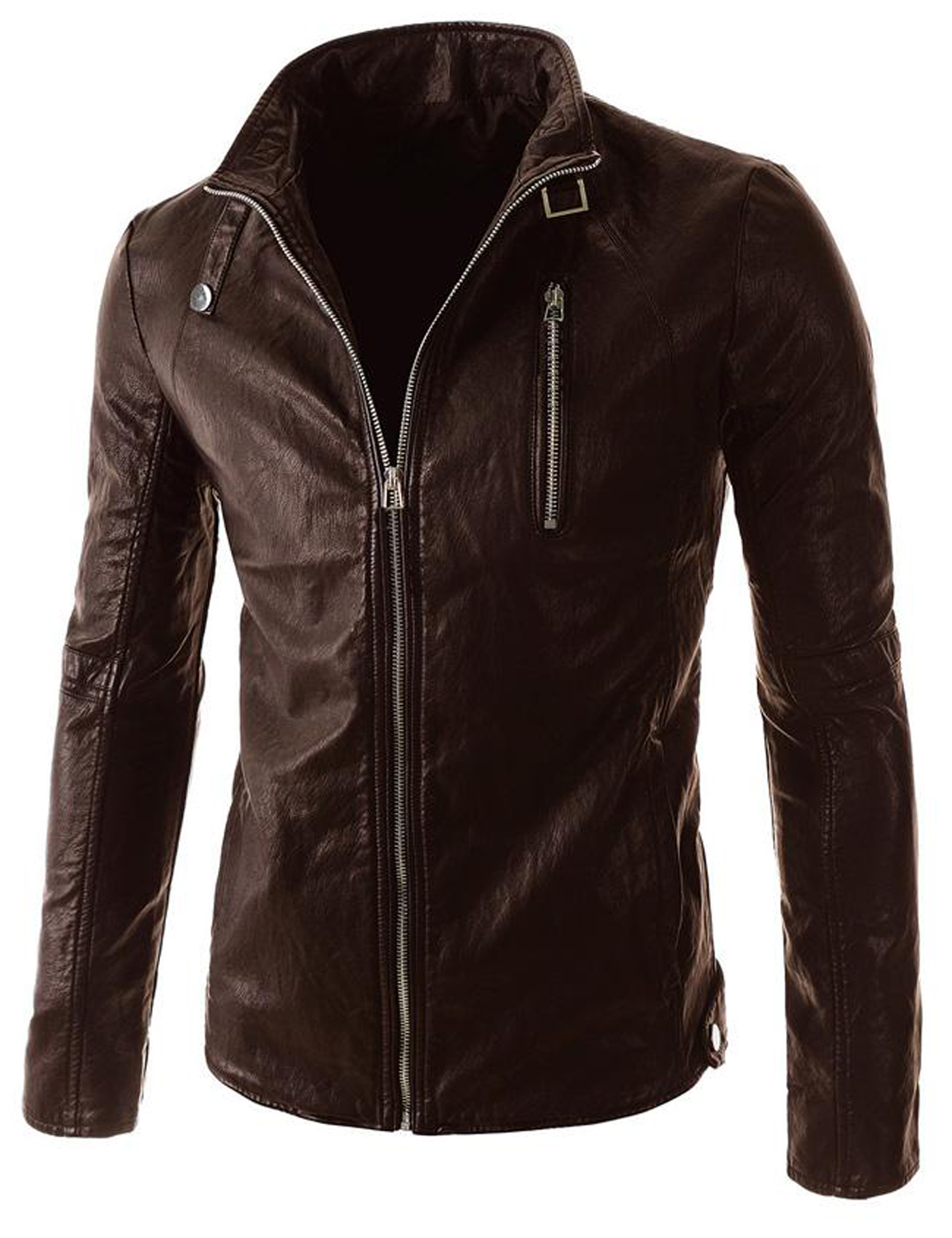 Buy Mozri 100 Percent Genuine Leather Brown Jacket for Men's Online ...