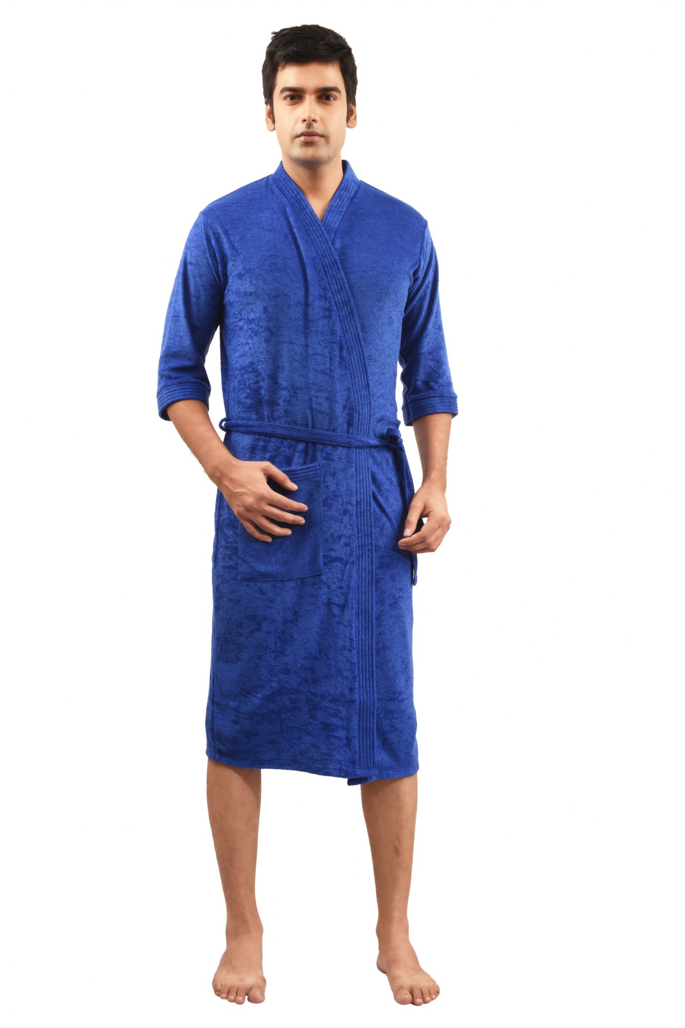 Buy Imported Cotton Bathrobe (Royal Blue)Full Online Get 47 Off