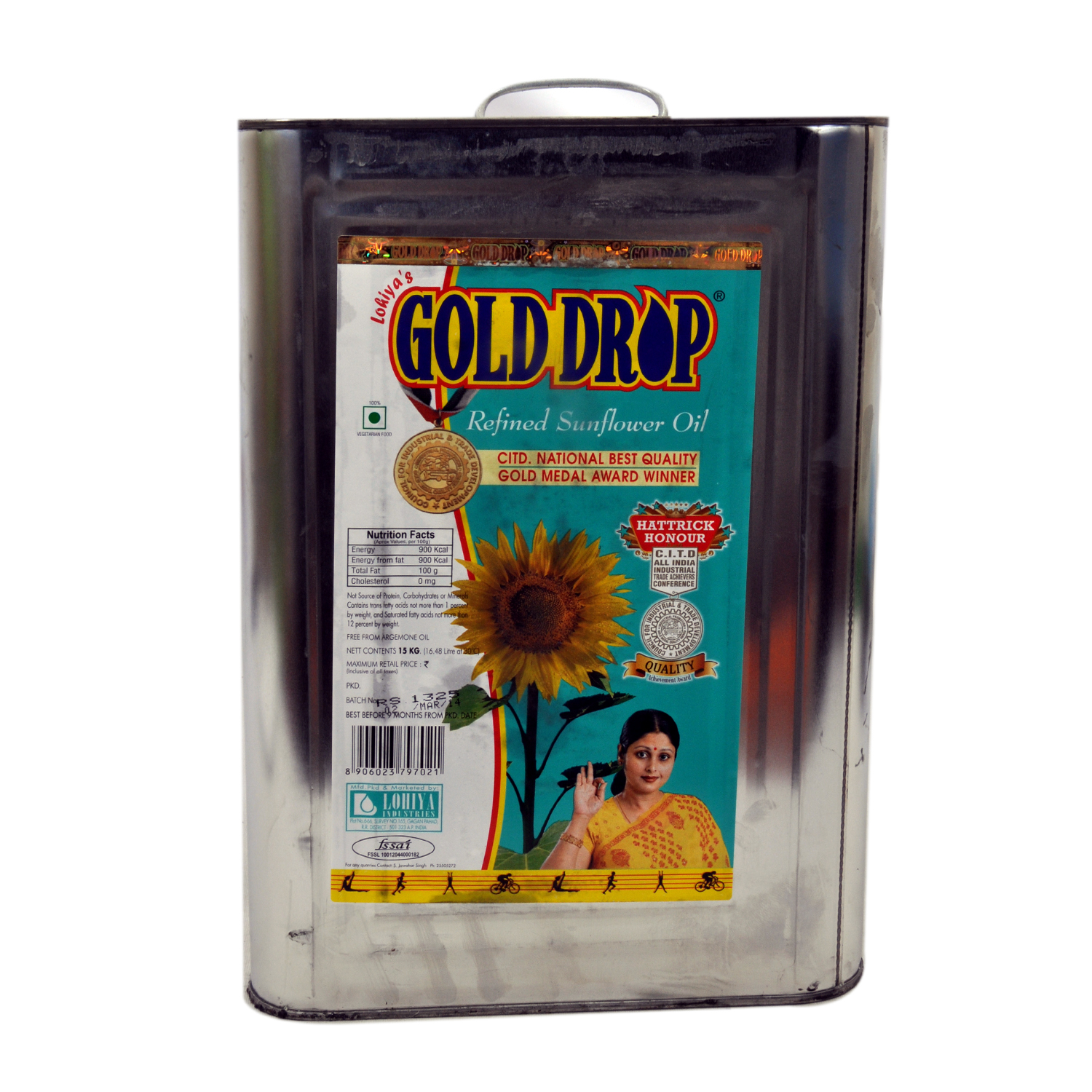 Buy Gold Drop Sunflower Oil Tin, 15 Kg Online @ ₹1458 from ShopClues