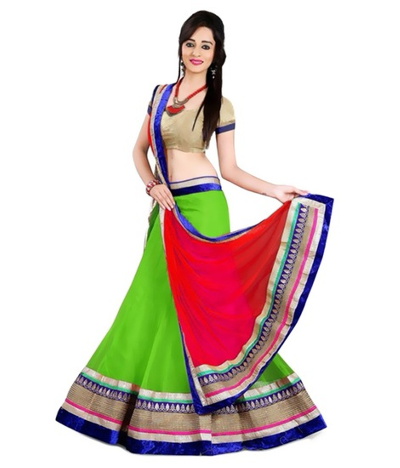 lehenga choli in green colour