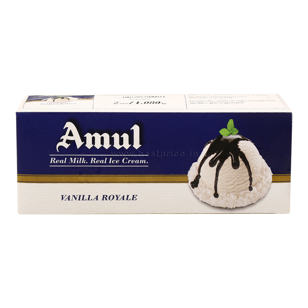 Buy Amul Ice Cream Vanilla Royale, 2 L Online @ ₹196 From Shopclues