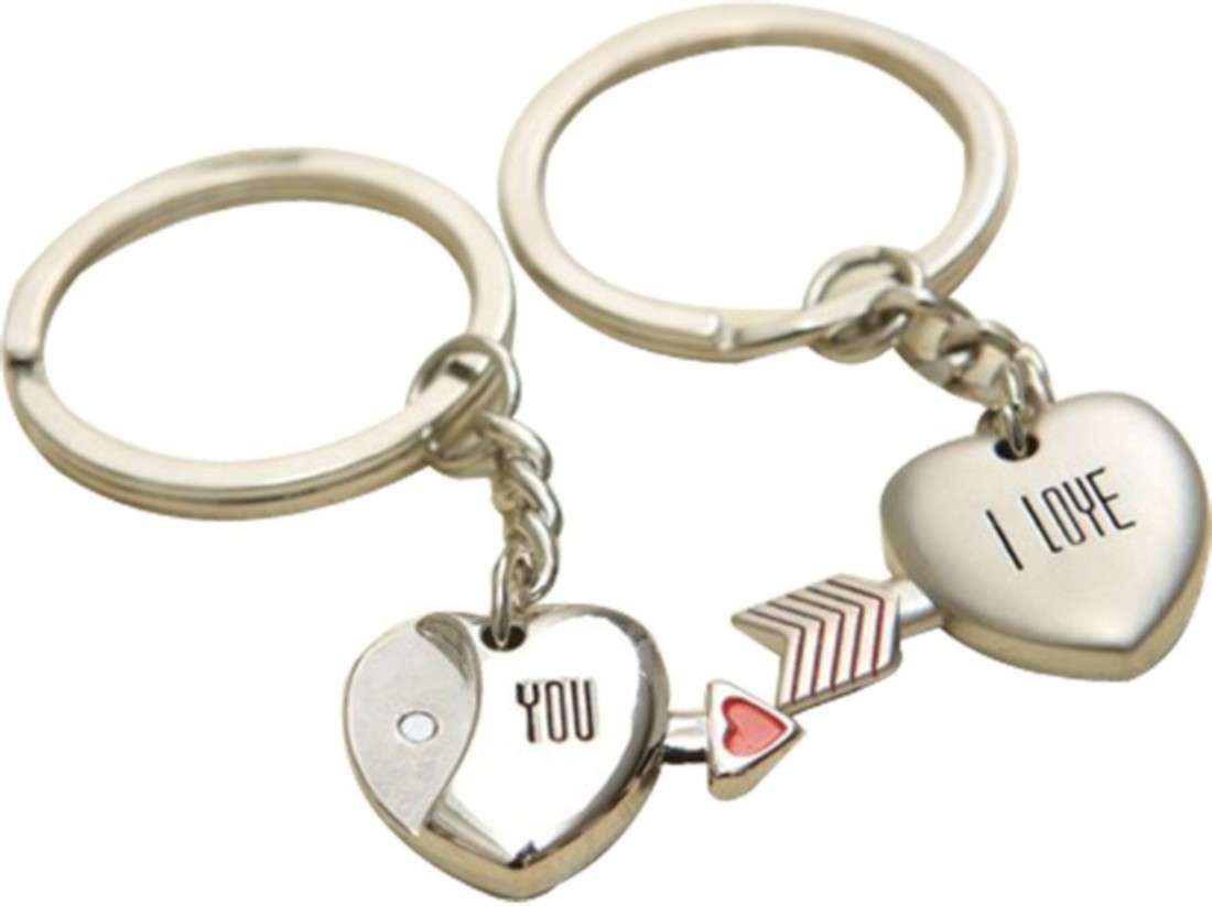 Buy I Love You Heart Love Key Chain (Silver) Online ₹229 from