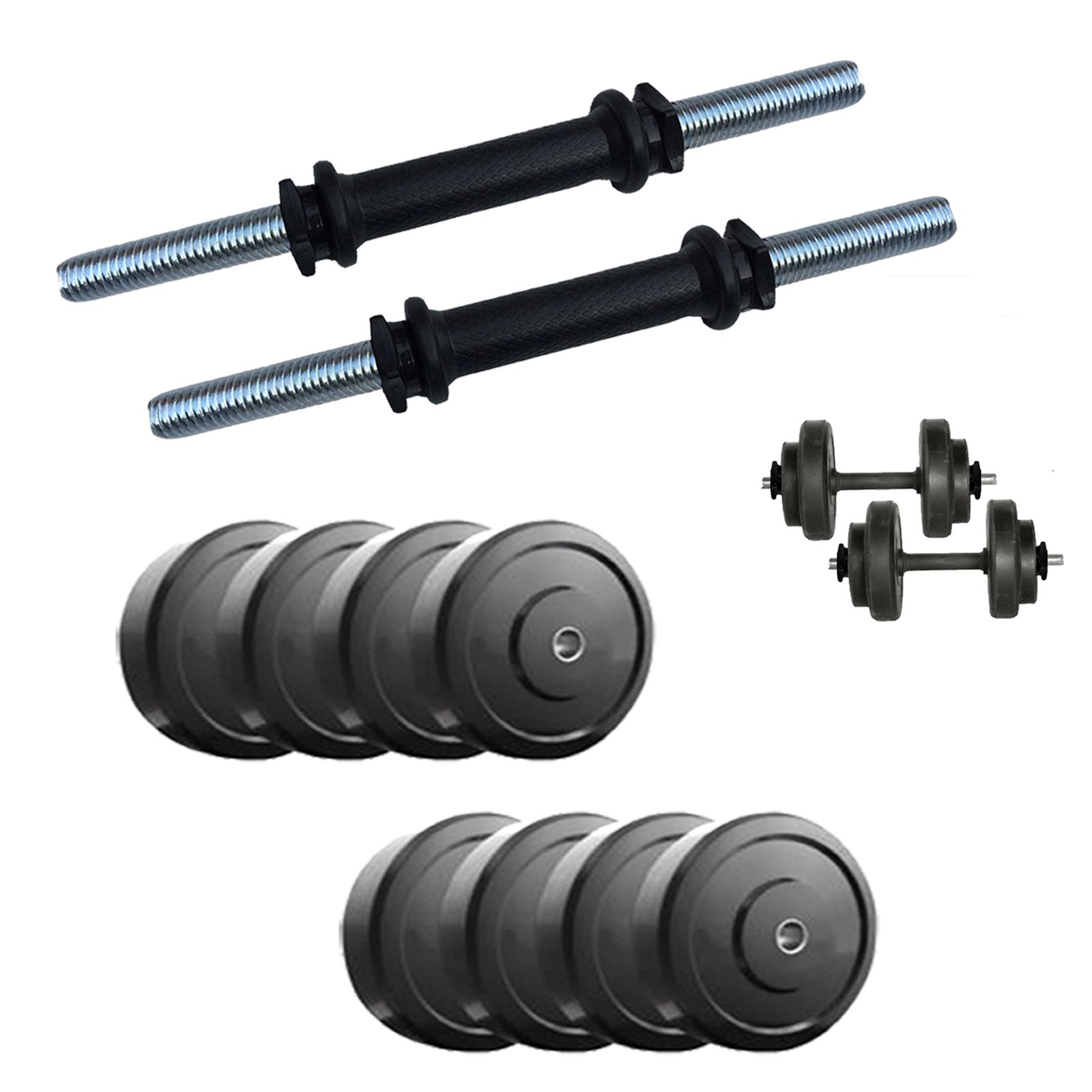 Buy GB 20 Kg Adjustable Dumbbells sets With 2 Dumbbell Rods Online ...