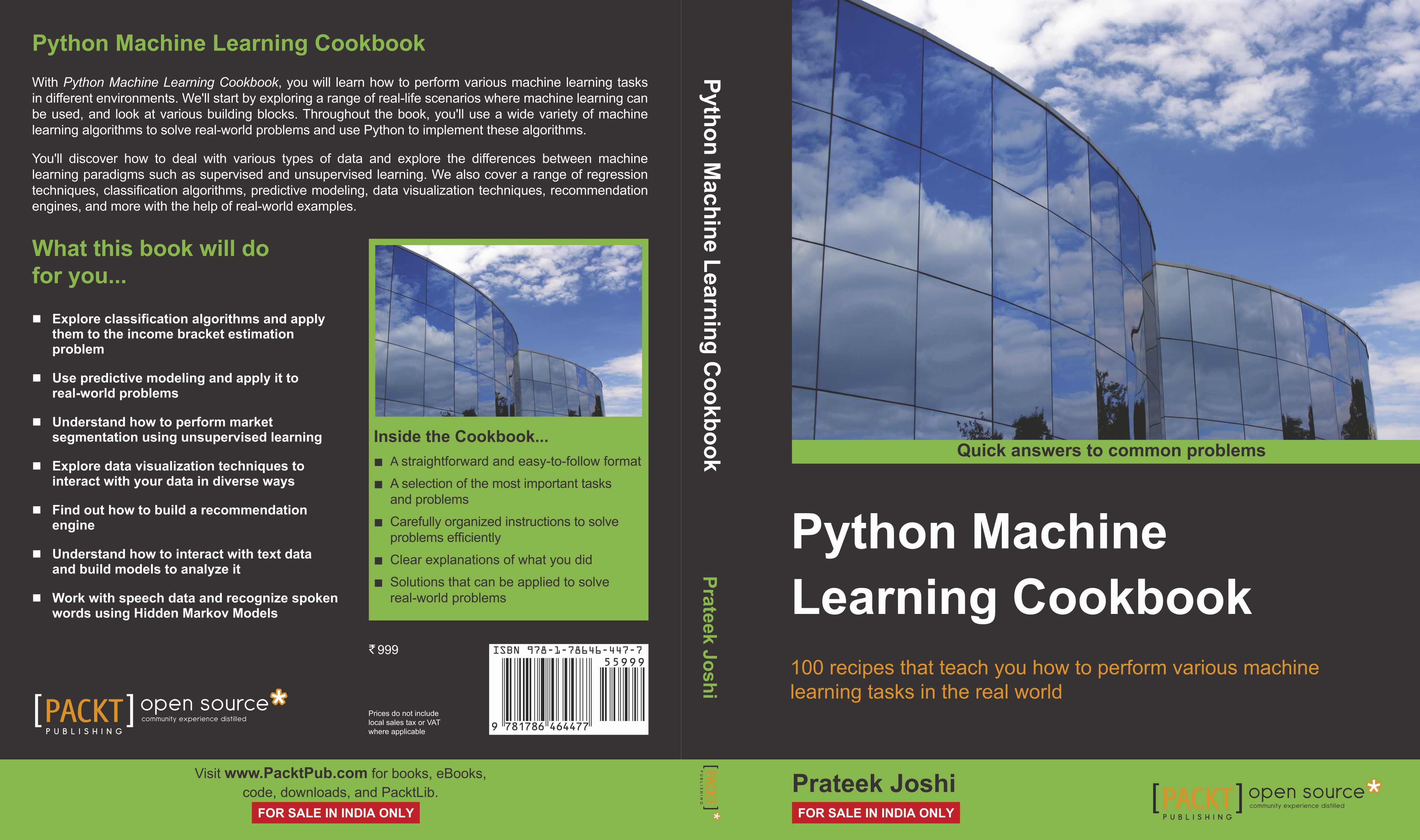 Buy Python Machine Learning Cookbook Online ₹999 From Shopclues 3834
