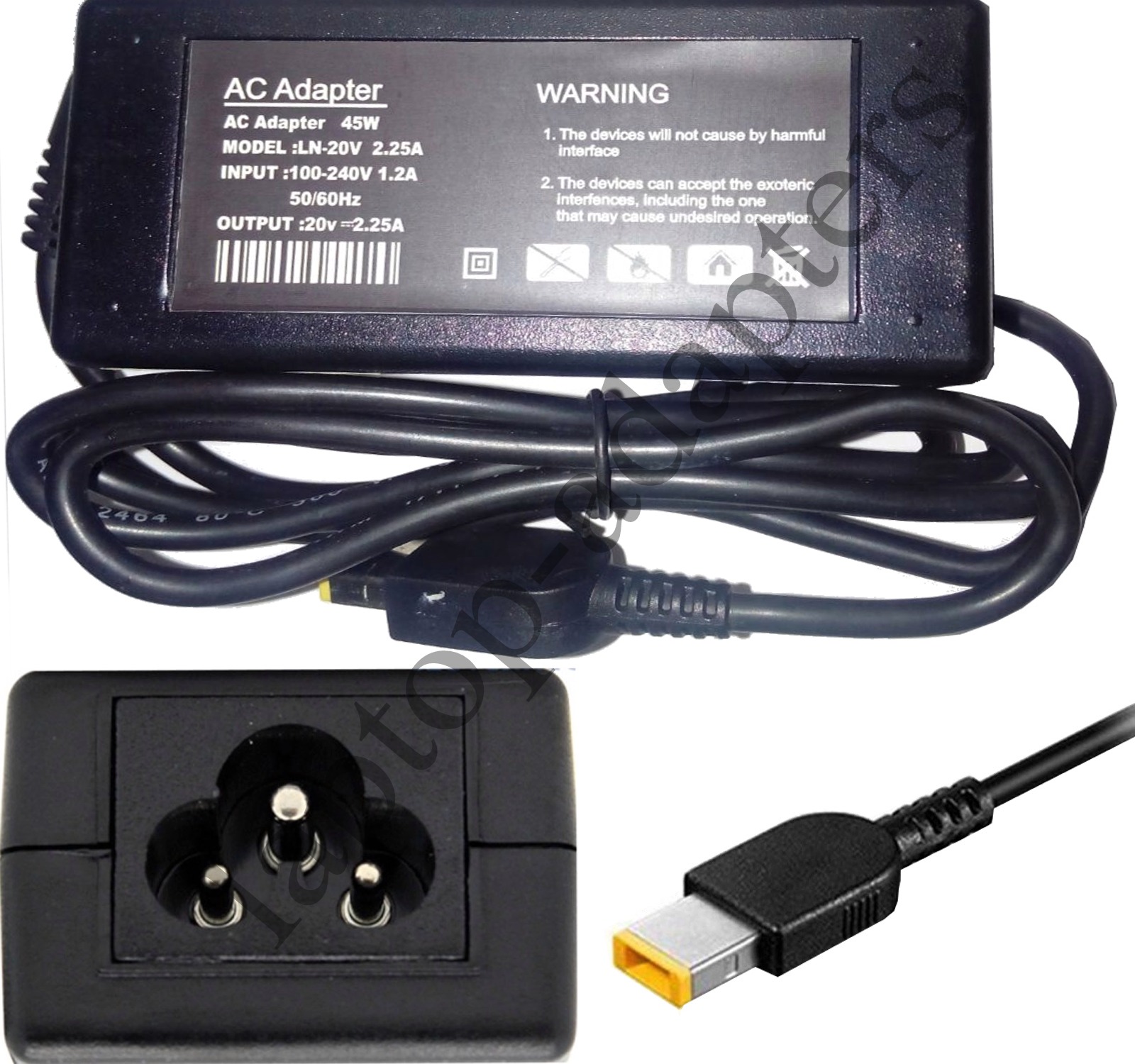Buy USB Lenovo ADLX45NLC3 ADLX45NDC3A ADLX45NCC3A 20V 2.25A AC Adapter ...