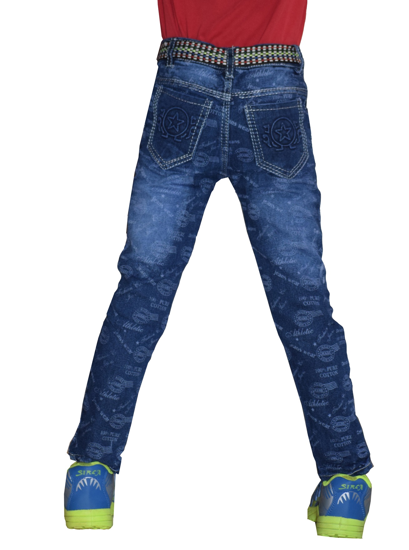 Buy tara lifestyle slim fit printed denim jeans pant for boys kids