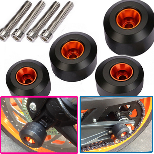 4 pc KTM Duke 200 Duke 390 Wheel Sliders Crash Guard