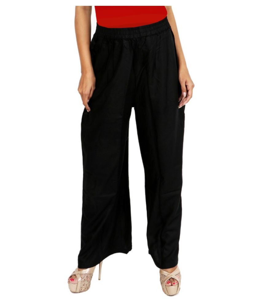 Buy New Fashion trendy Causal Black colour plazzo ,palazzo trousers ...