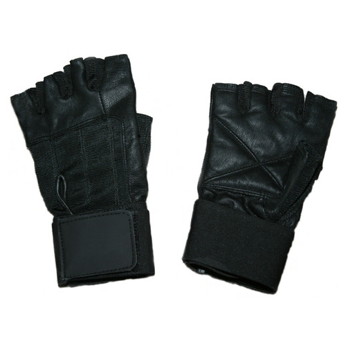 Leather Gym Gloves along with wrist support, buy leather gym gloves