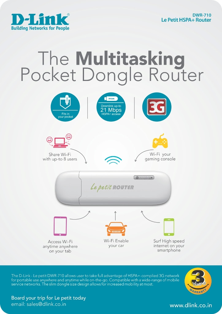 D-Link 3G Wi-Fi Modem Router