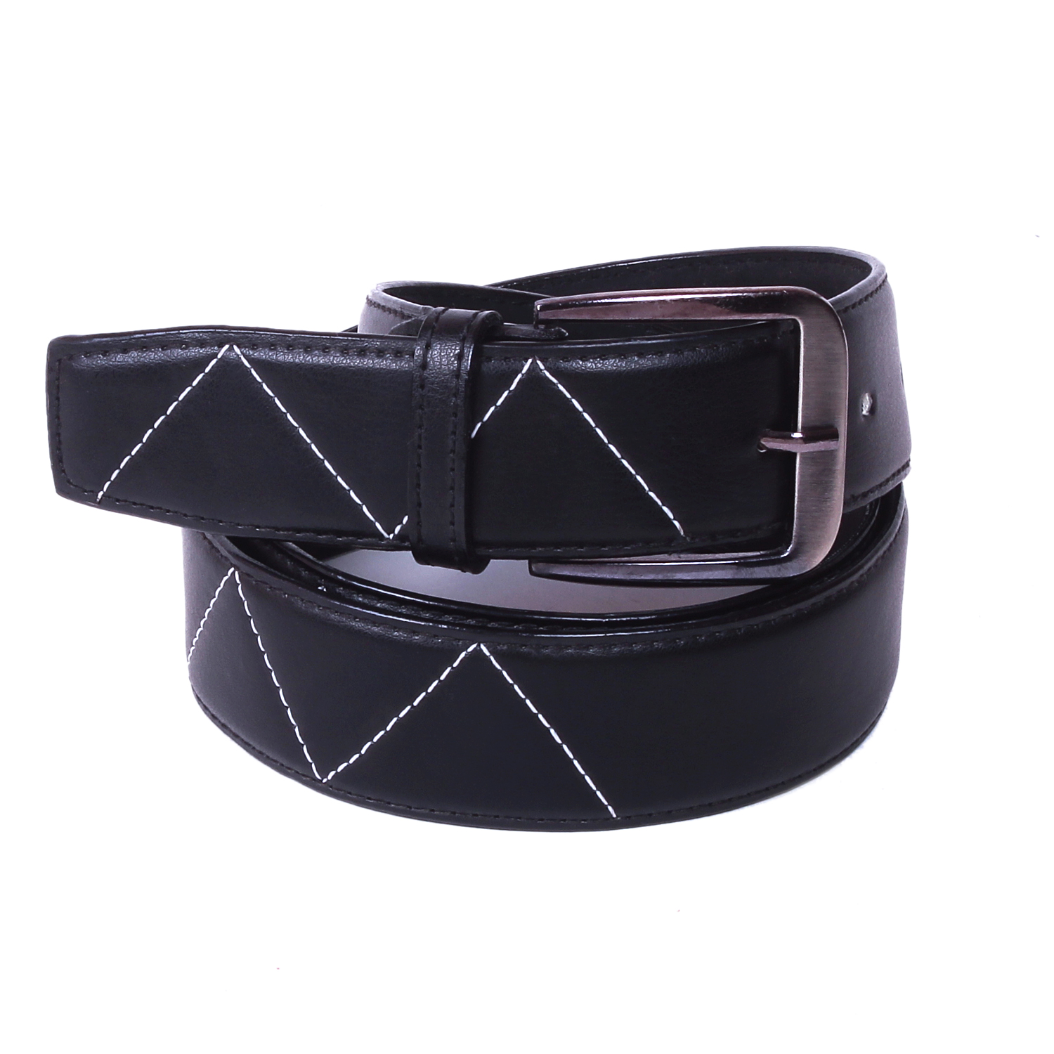 Buy Calibro Men\'S Black Fux Leather Belt With Card Holder Wallet Combo