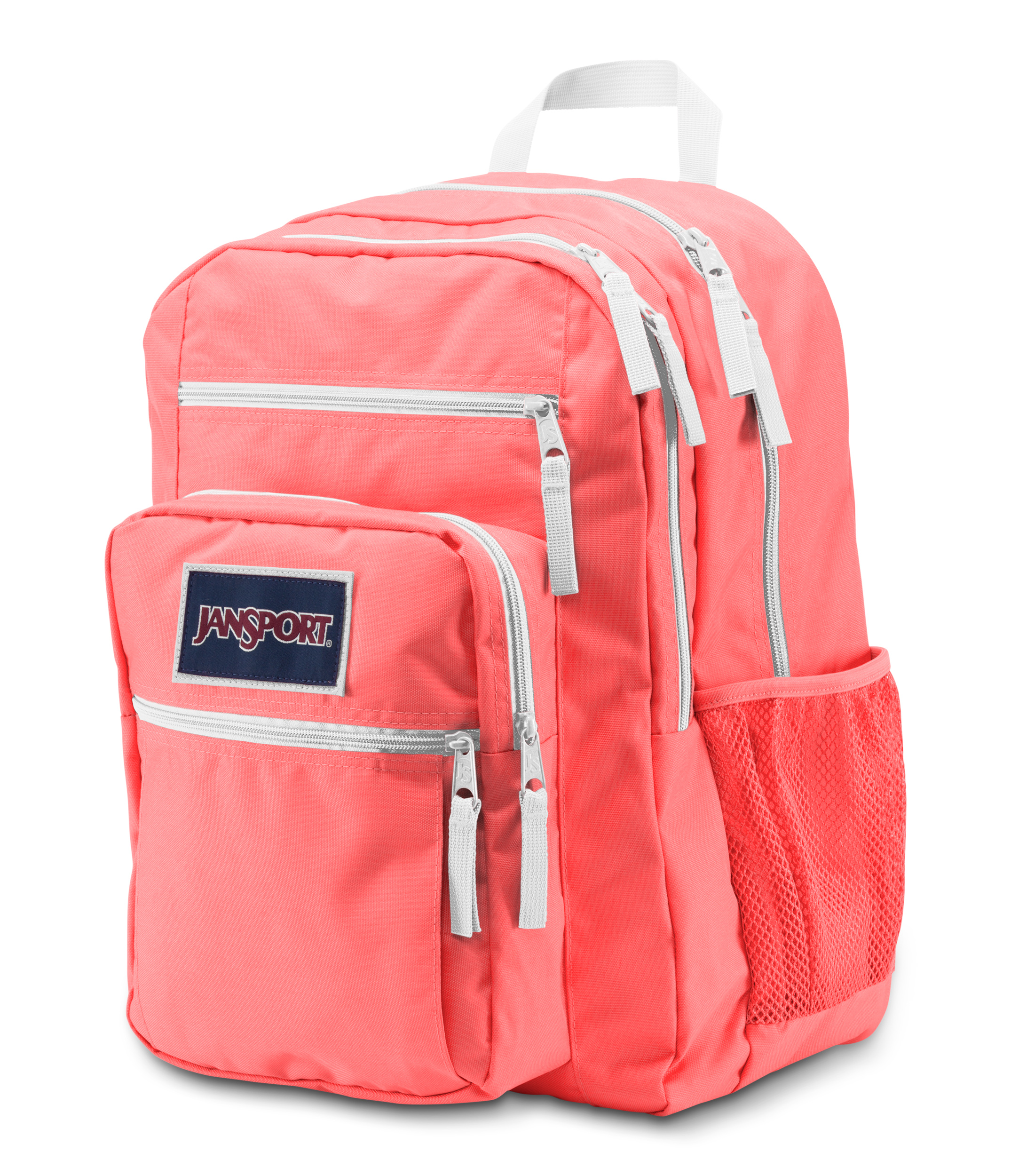 Buy JanSport Big Student Overexposed Backpack Coral Sparkle/White ...