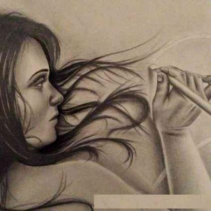 Buy Beautiful Girl Pencil Sketch Online @ ₹1000 from ShopClues