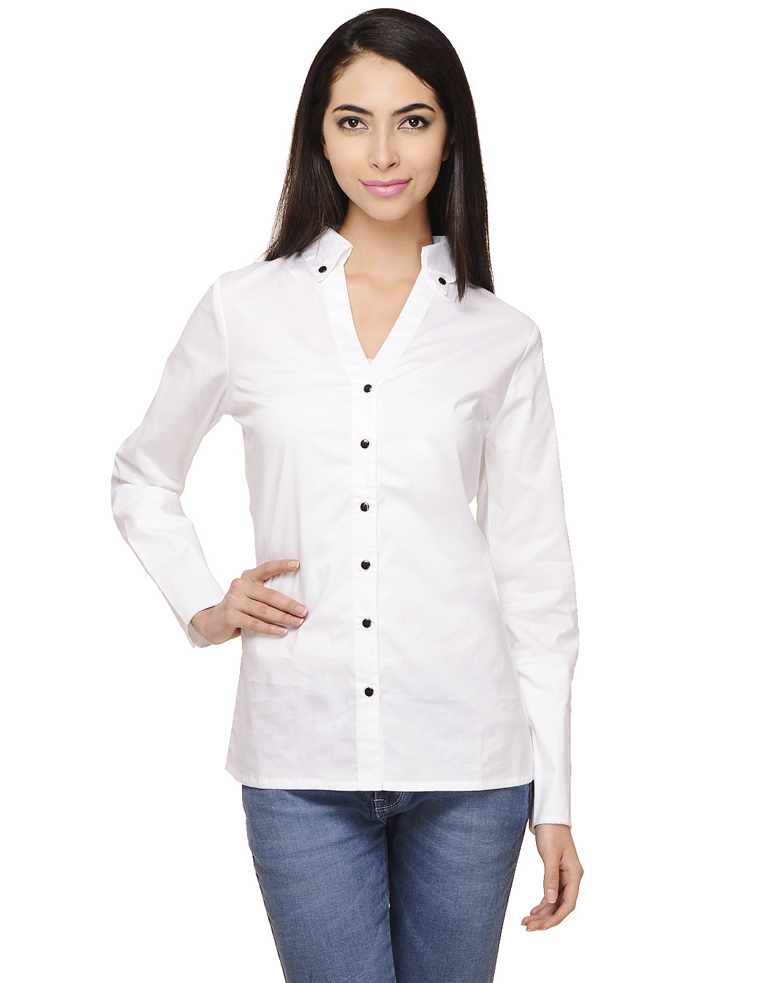 Buy Cattleya White Button Down Collar Shirt Online ₹1199 From Shopclues 