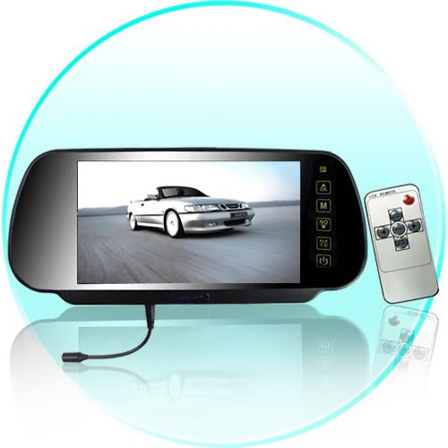 7" LCD REAR VIEW MIRROR MONITOR WITH USB PORT