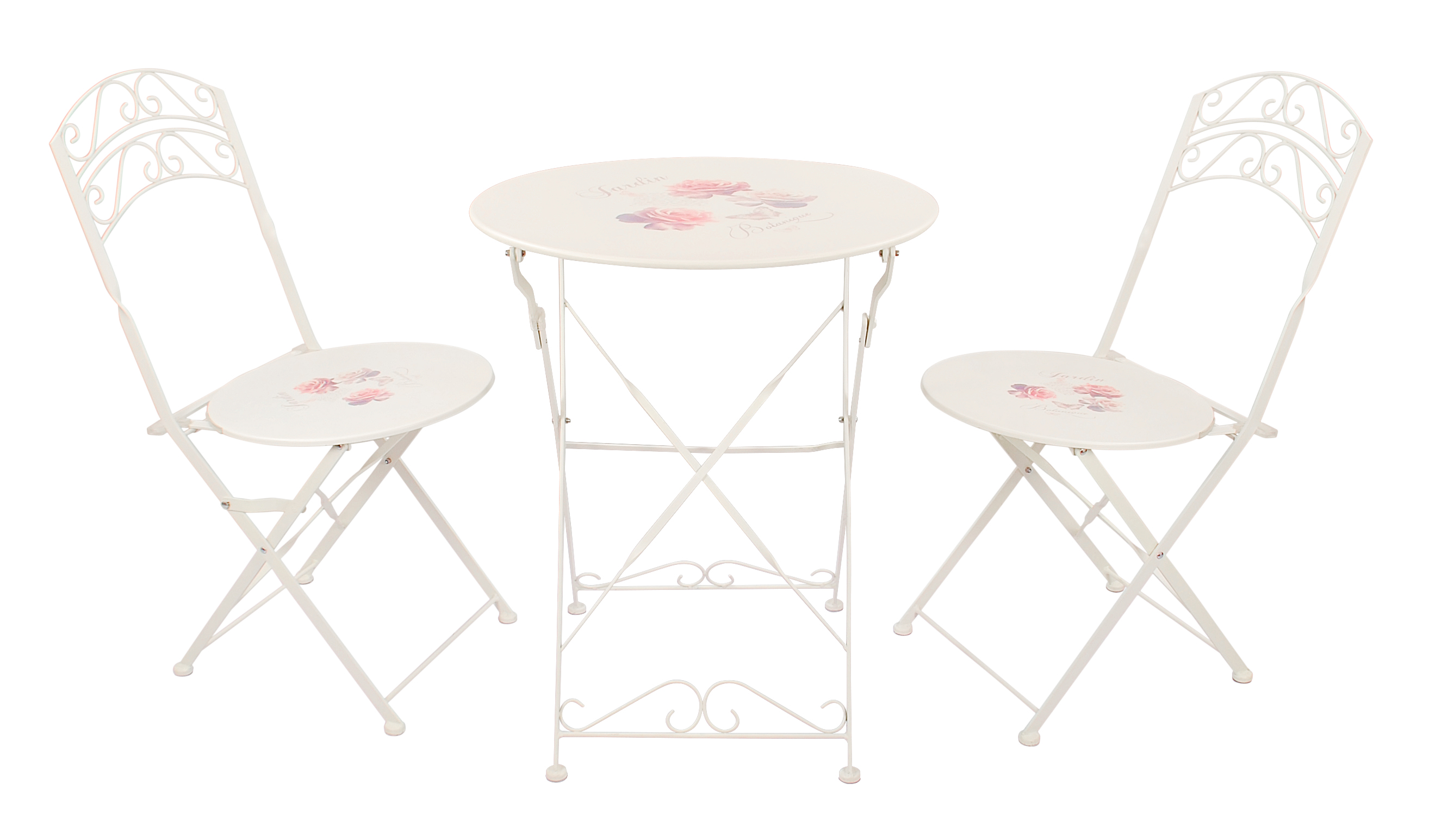 Buy Deneb Bistro Metallic Folding Chair Table Set (Printed) Online