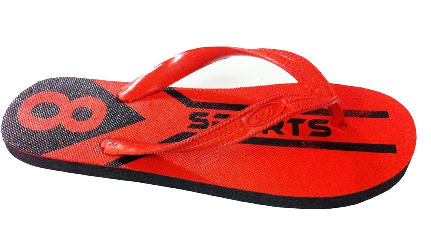 red colour flip flops