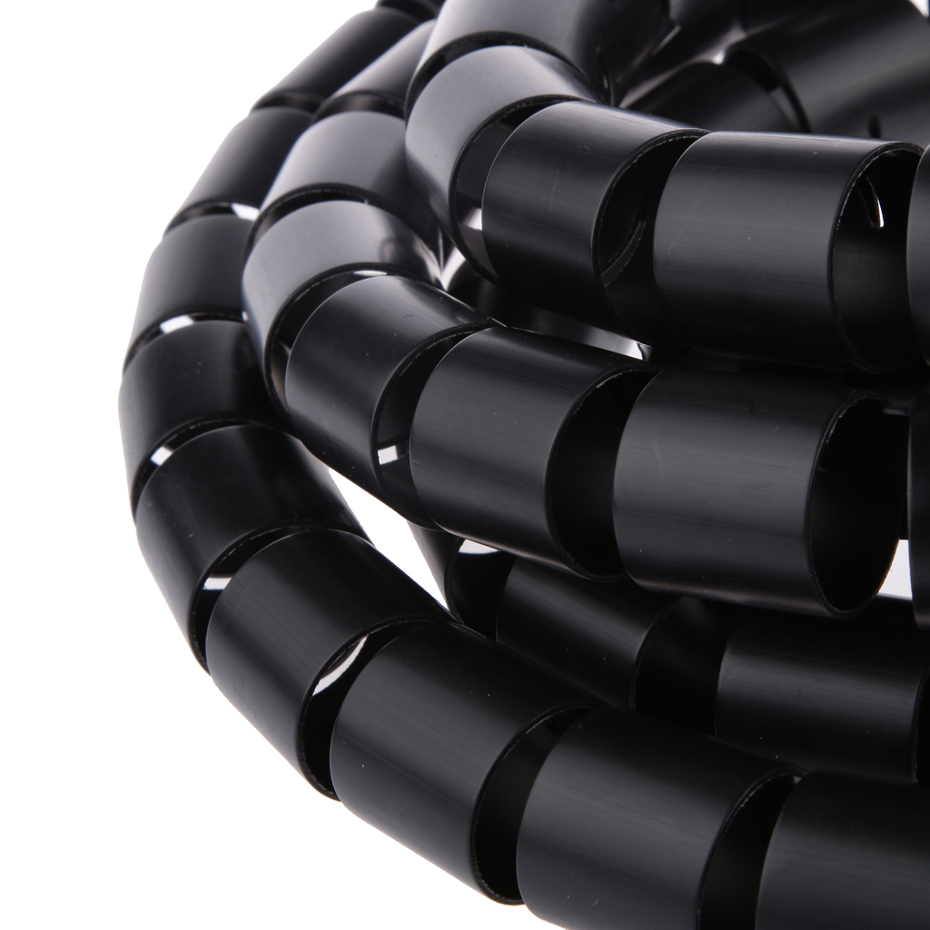Cable-Tex Spiral Cable Wrap – 6mm X 2m, Black, For Tidying Wires & Cables