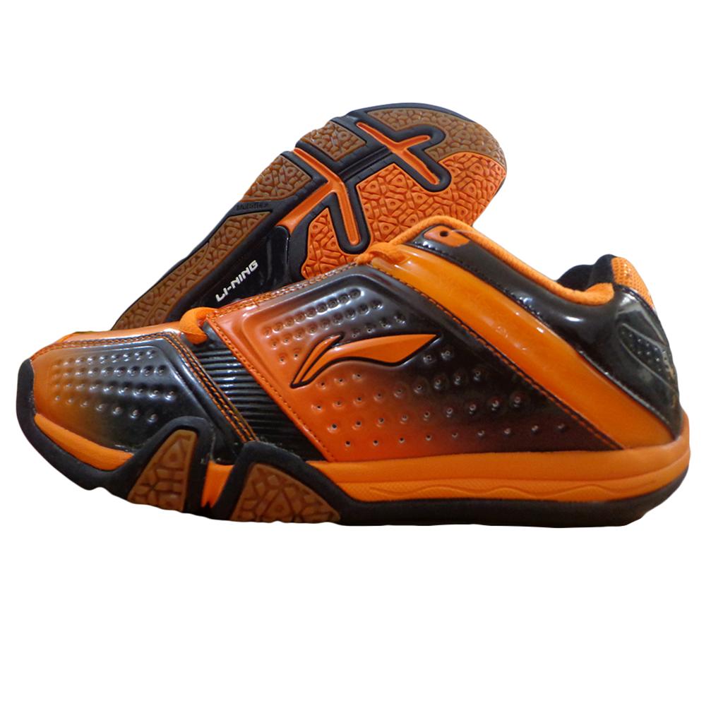 Buy Li Ning Hero No. 1 Badminton Shoes Orange Black Online @ ₹2499 from ...
