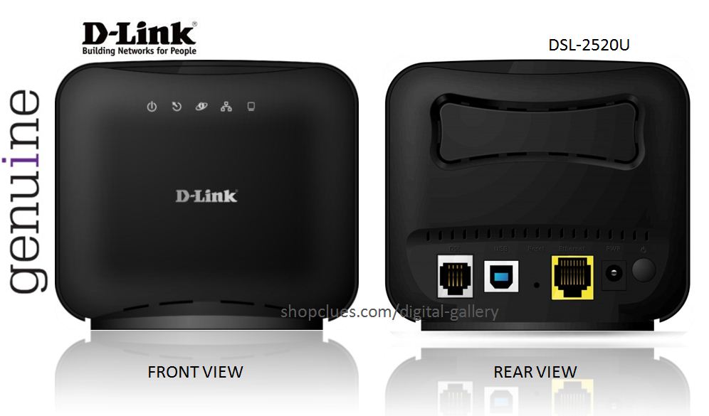 D-link DSL2520U ADSL2+ Internet Broadband Modem with USB + Ethernet Port