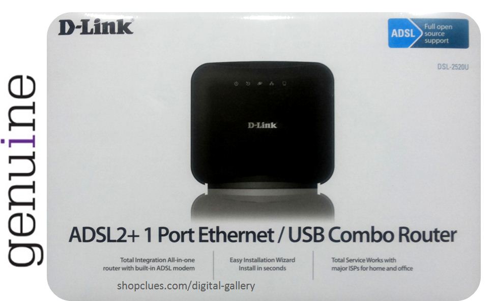 D-link DSL2520U ADSL2+ Internet Broadband Modem with USB + Ethernet Port