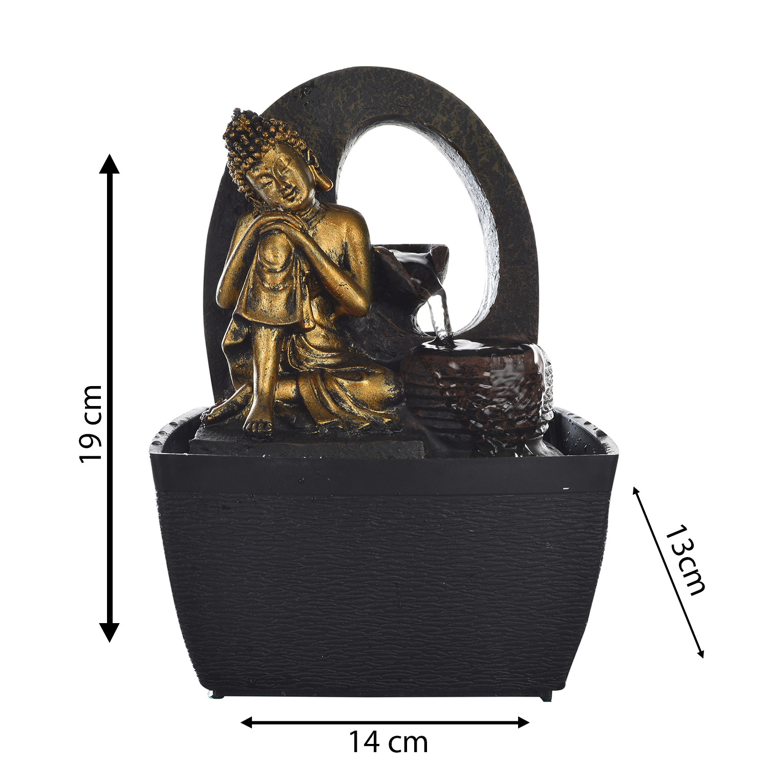 Buy Chronikle Polystone Buddha Indoor Water Fountain Online ₹2949