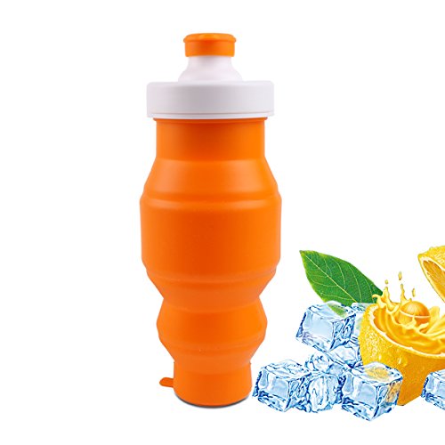 Buy 18 oz Silicone Collapsible Water Bottle Ice Cold Water Bottle